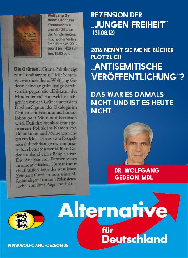 August 2012: die Junge Freiheit veröffentlicht eine Rezension zu "Der grüne Kommunismus und die Diktatur der Minderheiten"